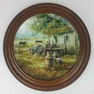 Maurice Harvey Country Nostalgia Dairy Cans Plate